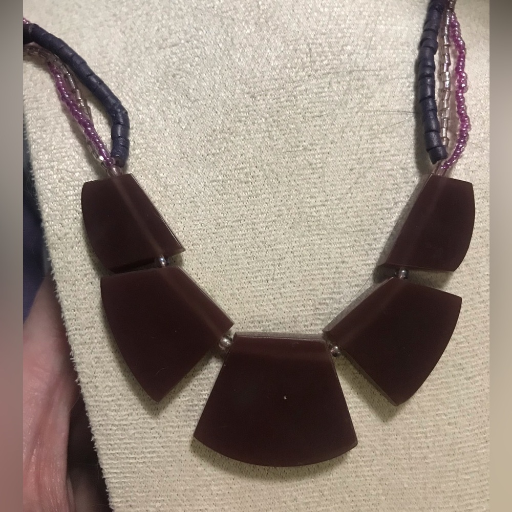 Purple Mother of Pearl Necklace - Picture 7 of 7